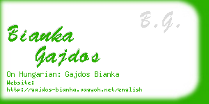 bianka gajdos business card